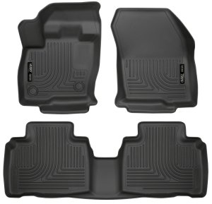 Ford Edge Floor Liners - Front + Rear - Husky Liners - WeatherBeater - Black - 2015 Ford Edge Floor Liners - Front + Rear - Husky Liners - WeatherBeater - Black - 2015